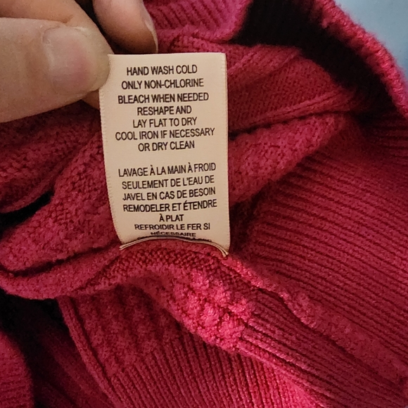 Philosophy Pink Waffle Weave and Cable Knit Rayon Long Sleeve Sweater Size XL - Picture 7 of 9